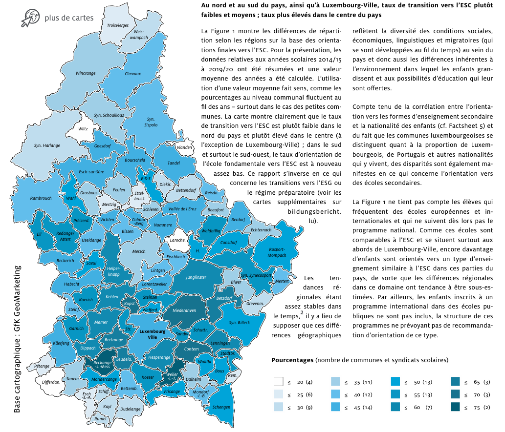 Map of promotion by commune